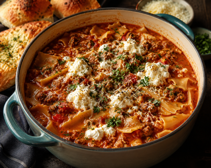 3a When Italy drifts up the R27_1 One-pot lasagna soup