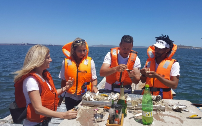 Oyster and champagne tour at Saldanha Bay